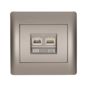 RHYME RJ11+RJ45 ΓΚΡΙ ΜΕΤΑΛΛΙΖΕ