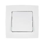 Elmark Διακόπτης Αλέ-Ρετούρ СХ.6 Λευκός Μεταλλιζέ – CITY (190021)