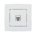 Elmark Πρίζα Υπολογιστή Cat.6 Λευκή Μεταλλιζέ – CITY (190034)
