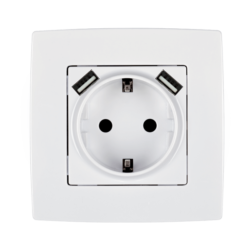 CITY ΠΡΙΖΑ ΣΟΥΚΟ ΒΙΔΩΤΗ + 2 USB ΛΕΥΚΗ
