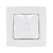 CITY Διακόπτης Κουδουνιού Λευκός, Μεταλλιζέ (190181)