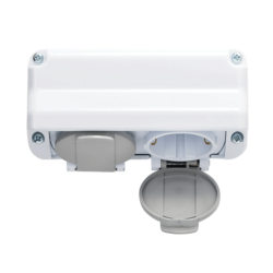 ΔΙΠΛΗ ΠΡΙΖΑ ΣΟΥΚΟ 16А 250V ΛΕΥΚΟ, IP44