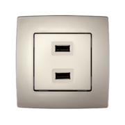 CITY ΔΙΠΛΗ ΠΡΙΖΑ USB ΣΑΜΠΑΝΙΖΕ ΜΕΤΑΛΛΙΖΕ