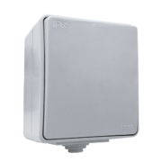 Elmark Διακόπτης Μονός Απλός IP65 Γκρι – Επιτοίχιος (191111)