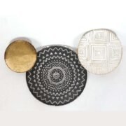 19435 Μεταλλικό Διακοσμητικό Τοίχου Spheres BL 65x4x45CM