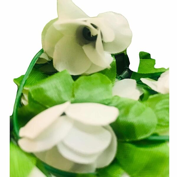 225cm Γιρλάντα Τεχνητό Φυτό με 40τμχ Τριαντάφυλλα (Μικρά) Λευκό - Image 2