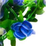 225cm Γιρλάντα Τεχνητό Φυτό με 40τμχ Τριαντάφυλλα (Μικρά) Γαλάζιο - Image 3