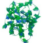 225cm Γιρλάντα Τεχνητό Φυτό με 40τμχ Τριαντάφυλλα (Μικρά) Γαλάζιο - Image 2