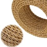 101363 Στριφτό Υφασμάτινο Καλώδιο 2x0.75mm² Χρυσό Γυαλιστερό – Ιδανικό για Vintage & Διακοσμητικά Φωτιστικά