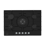 Elmark Εντοιχιζόμενη Εστία Αερίου 5 Ζωνών 75cm Μαύρη Με WOK EL-75GQ095 (Produced for ELMARK by Midea)
