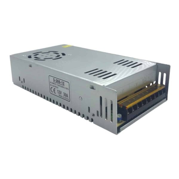 100081 Μεταλλικό Τροφοδοτικό LED 360W 30A - AC 220-240V σε DC 12V - IP20 - 2 Χρόνια Εγγύηση - Image 2