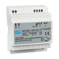 ΣΥΣΚΕΥΗ ΤΡΟΦΟΔΟΣΙΑΣ DR-45-15 15V ΤΑΣΗ ΕΞΟΔΟΥ