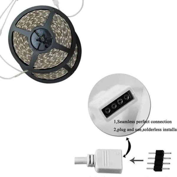 101350 Ταχυσύνδεσμος Τροφοδοσίας Splitter 1 σε 4 – 4 PIN Female για Ταινίες LED RGB 10mm - Image 2