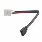 100061 Ταχυσύνδεσμος Τροφοδοσίας  - Strip To Power Connector 4 PIN Male για Ένωση 1 x RGB Ταινία LED Πλάτους 10mm