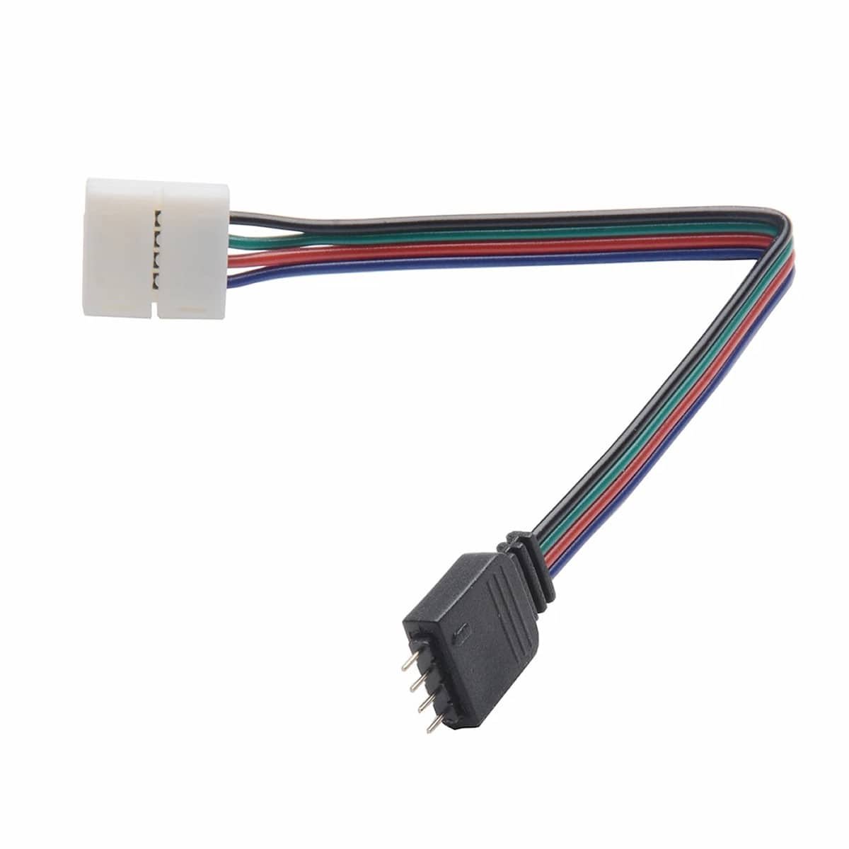 4Pin-Σύνδεσμος-για-Ταινία-LED-RGB-1 100061 Ταχυσύνδεσμος Τροφοδοσίας - Strip To Power Connector 4 PIN Male για Ένωση 1 x RGB Ταινία LED Πλάτους 10mm - Image 1