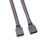 100061 Ταχυσύνδεσμος Τροφοδοσίας  - Strip To Power Connector 4 PIN Male για Ένωση 1 x RGB Ταινία LED Πλάτους 10mm - Image 2