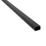 2m. 25X16 PLASTIC CABLE TRUNKING CT2 BLACK