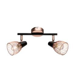 AMBIX ΣΠΟΤ 2XE14 ΜΑΥΡΟ/ΧΑΛΚΟΣ