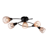 AMBIX ΣΠΟΤ 5XE14 ΜΑΥΡΟ/ΧΑΛΚΟΣ