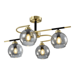 BILL ΠΟΛΥΦΩΤΟ 4XE14 ΜΑΥΡΟ MAT/ΜΠΡΟΝΖΕ