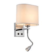 MAYA ΑΠΛΙΚΑ 1XE27 +1WLED 4000K ΧΡΩΜΙΟ