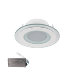 LED ΠΑΝΕΛ ΣΤΡΟΓΓΥΛΟ ΜΕ ΓΥΑΛΙ 6W 2700K+ ΚΙΤ ΑΣΦΑΛΕΙΑΣ