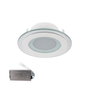 LED ΠΑΝΕΛ ΣΤΡΟΓΓΥΛΟ ΜΕ ΓΥΑΛΙ 6W 2700K+ ΚΙΤ ΑΣΦΑΛΕΙΑΣ