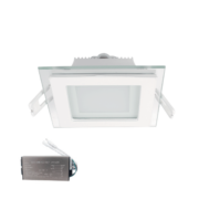 LED ΠΑΝΕΛ ΤΕΤΡΑΓΩΝΟ ΜΕ ΓΥΑΛΙ 6W 2700K+ ΚΙΤ ΑΣΦΑΛΕΙΑΣ