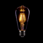 LED Vintage Bulb ST64 8W E27 Dimmable Θερμό Λευκό (2800-3200K) Smoked Glass
