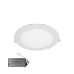 STELLAR LED ΠΑΝΕΛ ΣΤΡΟΓΓΥΛΟ ΧΩΝΕΥΤΟ 12W 2700K+ ΚΙΤ ΑΣΦΑΛΕΙΑΣ