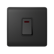 LONDON DOUBLE POLE SWITCH NEON 45A ANTHRACITE