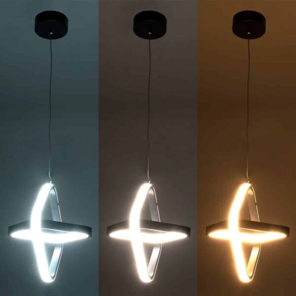 Bianca Κρεμαστό Φωτιστικό Οροφής LED CCT 20W AC 220-240V Μαύρο - Image 2