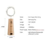 Bottle Cork Διακοσμητικός φελλός μπουκαλιού με 20 λαμπάκια LED 2m Θερμό Λευκό - Image 3