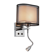 MERY ΑΠΛΙΚΑ 1XE27 +1WLED 4000K ΧΡΩΜΙΟ