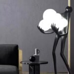 F9101 Ebon Sphere Art Decoration Series Minimal Φωτιστικό Δαπέδου - Image 4