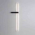 GB0111 LED Minimal Φωτιστικό Τοίχου 12W 60CM AC 85-265V 4000Κ Λευκό Ημέρας 960Lm Μαύρο