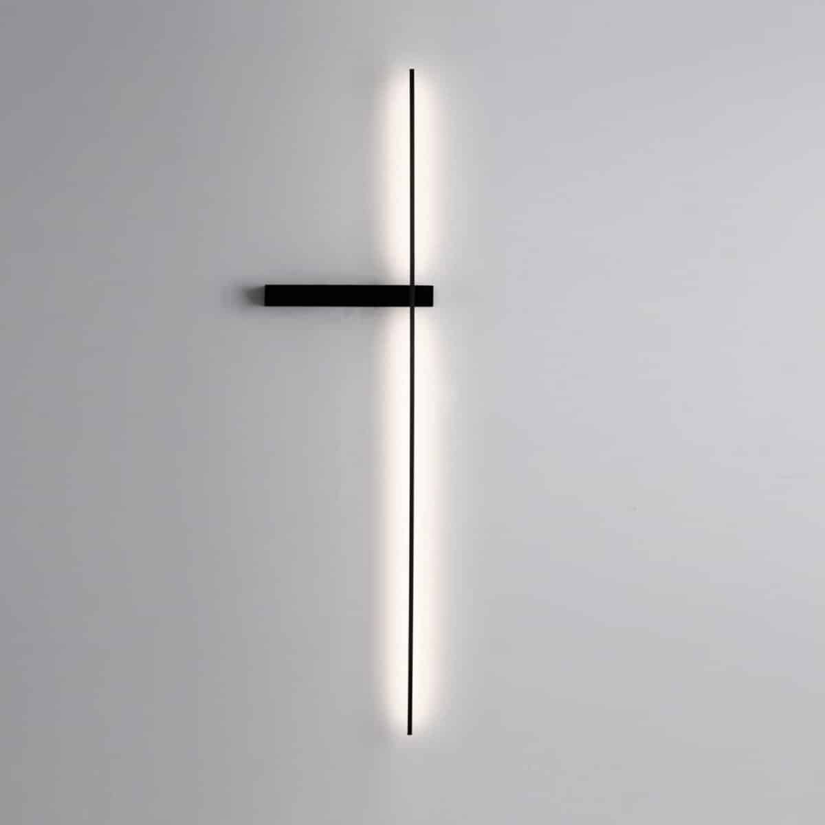 GB0111-LED-Minimal-Φωτιστικό-Τοίχου-12W-60CM-Μαύρο GB0111 LED Minimal Φωτιστικό Τοίχου 12W 60CM AC 85-265V 4000Κ Λευκό Ημέρας 960Lm Μαύρο - Image 1