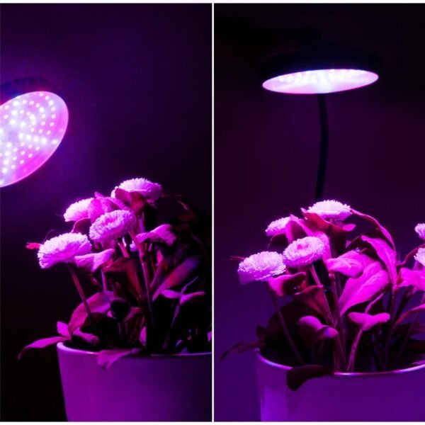 Grow Light LED Ανάπτυξης Φυτών Γλάστρας με 4 Κινούμενες Κεφαλές με Βάση Μανταλάκι - Image 3