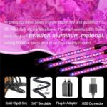 Grow Light LED Ανάπτυξης Φυτών Γλάστρας με 4 Κινούμενες Κεφαλές με Βάση Μανταλάκι - Image 4