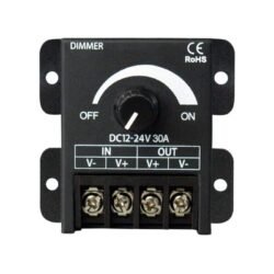 100321 LED Dimmer Μονού Χρώματος 12-24VDC – 360W/720W για Ταινίες LED & Μονόχρωμο Φωτισμό