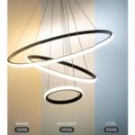 LG-4815 Silica Μεταλλικό Κρεμαστό Φωτιστικό 60Watt Dimmable CCT με χειριστήριο - Image 7