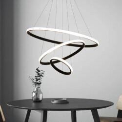 LG-4815 Silica Μεταλλικό Κρεμαστό Φωτιστικό 60Watt Dimmable CCT με χειριστήριο