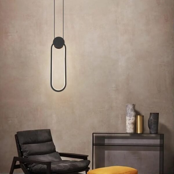 LG-6438-Oval Μεταλλικό Κρεμαστό Φωτιστικό 12Watt CCT - Εναλλαγή Φωτισμού μέσω Διακόπτη On/Off All In One - Image 2