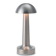 Mushroom LED Επιτραπέζιο Φωτιστικό Μπαταρίας Ασημί