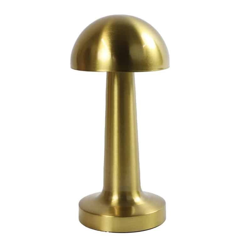 Mushroom-LED-Επιτραπέζιο-Φωτιστικό-Μπαταρίας-5 Mushroom LED Επιτραπέζιο Φωτιστικό Μπαταρίας Χρυσό - Image 1