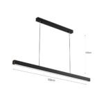 Orion Κρεμαστό Φωτιστικό Οροφής LED 32W CCT Dimmable Μαύρο με χειριστήριο - Image 12
