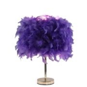 101433 Roma-Β Mini Feather Επιτραπέζιο Φωτιστικό με πούπουλο 1ΧΕ27 D23 Μοβ