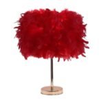 101433 Roma-Β Mini Feather Επιτραπέζιο Φωτιστικό με πούπουλο 1ΧΕ27 D23 Κόκκινο