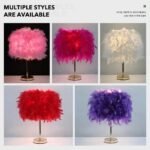 101433 Roma-Β Mini Feather Επιτραπέζιο Φωτιστικό με πούπουλο 1ΧΕ27 D23 Κόκκινο - Image 2