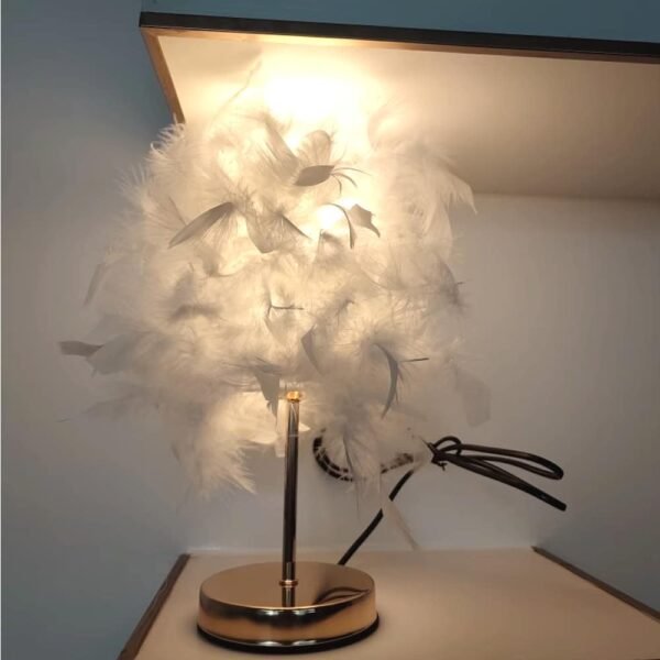 101433 Roma-Β Mini Feather Επιτραπέζιο Φωτιστικό με πούπουλο 1ΧΕ27 D23 Μοβ - Image 3